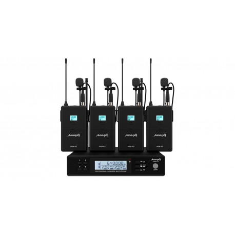 Set 4 lavaliere wireless UHF Audibax AWM 402