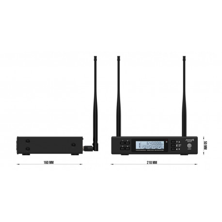 Set 4 lavaliere wireless UHF Audibax AWM 402