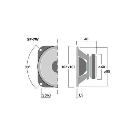Difuzor universal Monacor SP-7W