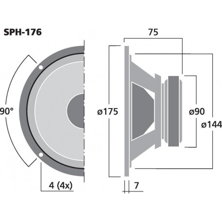 Difuzor HiFi Monacor SPH-176